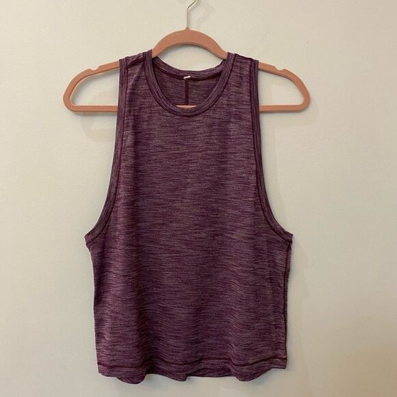 Lululemon Athletic Purple Muscle Top Women  Size 4 - Picture 2 of 8